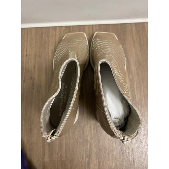 NIB Patrizia Bonfanti Sara Sun Pietra Shoes. Laser Cut Leather Wedges sz 41 NIB - Picture 6 of 10